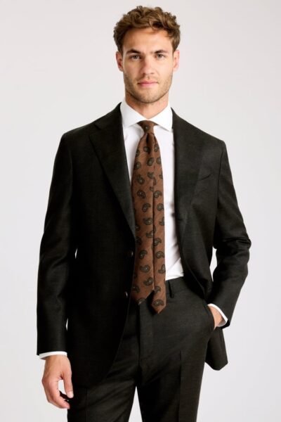 Italian Tailored Fit Dark Green Suit