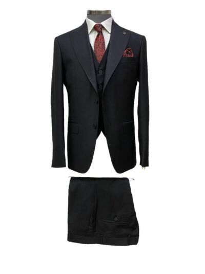 Black Midnight Peak 3 Piece Suit