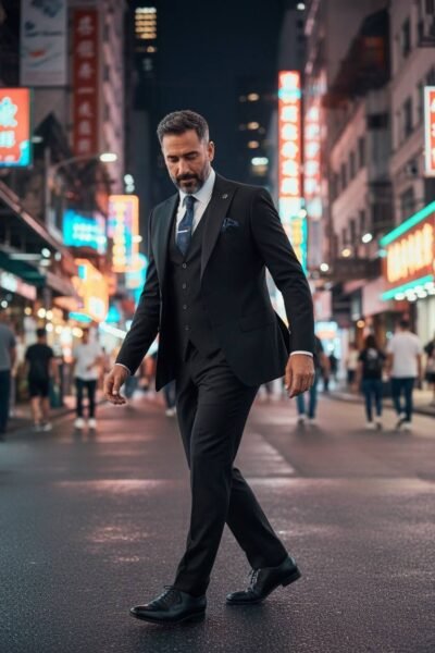 Black Midnight Peak 3 Piece Suit (Style 2)